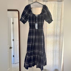 Hill House Louisa Nap Dress - Navy Plaid - Size Small